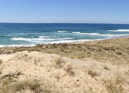 Vue de la plage aquitaine